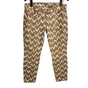 7 For All Mankind The Cropped Skinny In Toffee Ikat Skinny Jeans Women's 29 (6)